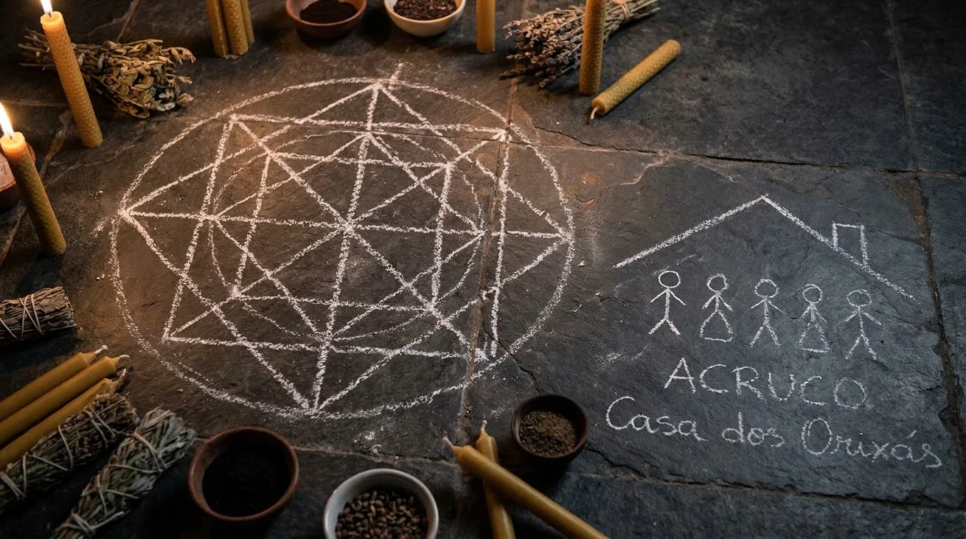 Ponto riscado com a identidade da ACRUCO